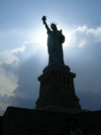 I saw the statue of liberty